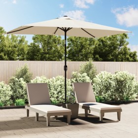 vidaXL Sonnenschirm 200 x 300 cm Sandweiß rechteckig