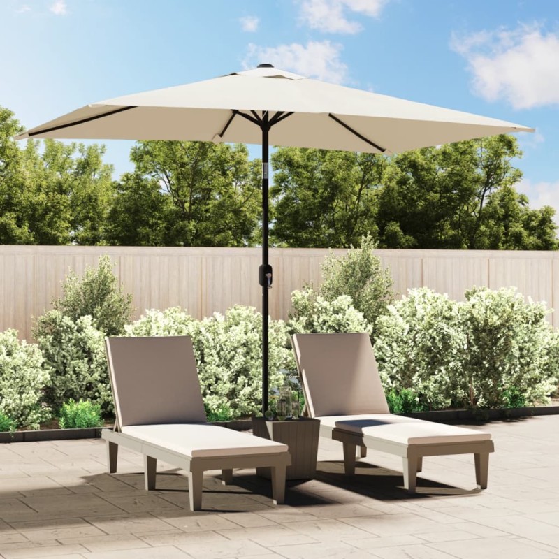 vidaXL Sonnenschirm 200 x 300 cm Sandweiß rechteckig vidaXL Sonnenschirm 200 x 300 cm Sandweiß rechteckig