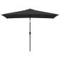 vidaXL Sonnenschirm mit Metall-Mast 300 x 200 cm Schwarz vidaXL Sonnenschirm mit Metall-Mast 300 x 200 cm Schwarz