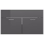 Waschbeckenunterschrank mit Einbaubecken Hochglanz-Grau Waschbeckenunterschrank mit Einbaubecken Hochglanz-Grau