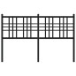 vidaXL Kopfteil Metall Schwarz 120 cm