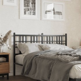 vidaXL Kopfteil Metall Schwarz 140 cm