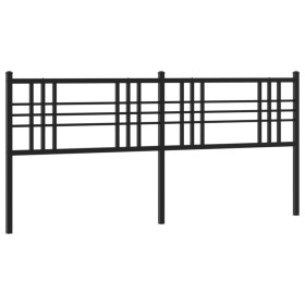 vidaXL Kopfteil Metall Schwarz 200 cm