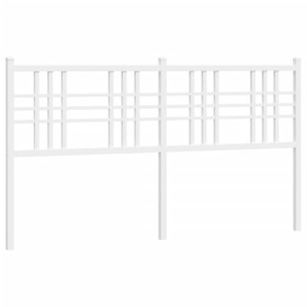 vidaXL Kopfteil Metall Weiß 150 cm