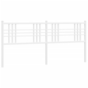 vidaXL Kopfteil Metall Weiß 200 cm