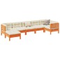 vidaXL 7-tlg. Garten-Sofagarnitur mit Kissen Wachsbraun Kiefernholz vidaXL 7-tlg. Garten-Sofagarnitur mit Kissen Wachsbraun Kiefernholz