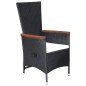 7-tlg. Garten-Essgruppe Poly Rattan Schwarz 7-tlg. Garten-Essgruppe Poly Rattan Schwarz
