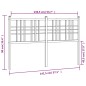 vidaXL Kopfteil Metall Weiß 137 cm vidaXL Kopfteil Metall Weiß 137 cm