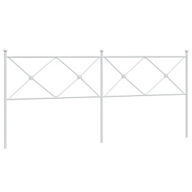 vidaXL Kopfteil Metall Weiß 200 cm
