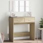 vidaXL Schminktisch mit Spiegel Sonoma-Eiche 80x39x80 cm vidaXL Schminktisch mit Spiegel Sonoma-Eiche 80x39x80 cm