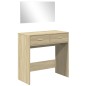 vidaXL Schminktisch mit Spiegel Sonoma-Eiche 80x39x80 cm vidaXL Schminktisch mit Spiegel Sonoma-Eiche 80x39x80 cm