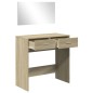 vidaXL Schminktisch mit Spiegel Sonoma-Eiche 80x39x80 cm vidaXL Schminktisch mit Spiegel Sonoma-Eiche 80x39x80 cm