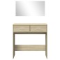 vidaXL Schminktisch mit Spiegel Sonoma-Eiche 80x39x80 cm vidaXL Schminktisch mit Spiegel Sonoma-Eiche 80x39x80 cm