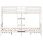 vidaXL Etagenbett 80x200/120x200 cm Weiß Massivholz Kiefer vidaXL Etagenbett 80x200/120x200 cm Weiß Massivholz Kiefer