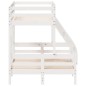 vidaXL Etagenbett 80x200/120x200 cm Weiß Massivholz Kiefer vidaXL Etagenbett 80x200/120x200 cm Weiß Massivholz Kiefer