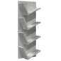 vidaXL Wand-Bücherregal mit 4 Fächern Betongrau 33x16x90 cm vidaXL Wand-Bücherregal mit 4 Fächern Betongrau 33x16x90 cm