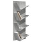 vidaXL Wand-Bücherregal mit 4 Fächern Betongrau 33x16x90 cm vidaXL Wand-Bücherregal mit 4 Fächern Betongrau 33x16x90 cm