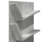 vidaXL Wand-Bücherregal mit 4 Fächern Betongrau 33x16x90 cm vidaXL Wand-Bücherregal mit 4 Fächern Betongrau 33x16x90 cm