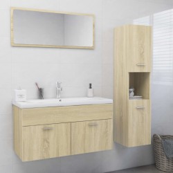vidaXL Badmöbel-Set Sonoma-Eiche Holzwerkstoff