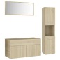 vidaXL Badmöbel-Set Sonoma-Eiche Holzwerkstoff vidaXL Badmöbel-Set Sonoma-Eiche Holzwerkstoff