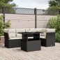 vidaXL 6-tlg. Garten-Sofagarnitur mit Kissen Schwarz Poly Rattan vidaXL 6-tlg. Garten-Sofagarnitur mit Kissen Schwarz Poly Rattan