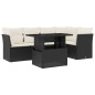 vidaXL 6-tlg. Garten-Sofagarnitur mit Kissen Schwarz Poly Rattan vidaXL 6-tlg. Garten-Sofagarnitur mit Kissen Schwarz Poly Rattan