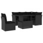 vidaXL 6-tlg. Garten-Sofagarnitur mit Kissen Schwarz Poly Rattan vidaXL 6-tlg. Garten-Sofagarnitur mit Kissen Schwarz Poly Rattan