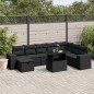 vidaXL 9-tlg. Garten-Sofagarnitur mit Kissen Schwarz Poly Rattan vidaXL 9-tlg. Garten-Sofagarnitur mit Kissen Schwarz Poly Rattan
