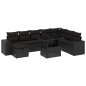 vidaXL 9-tlg. Garten-Sofagarnitur mit Kissen Schwarz Poly Rattan vidaXL 9-tlg. Garten-Sofagarnitur mit Kissen Schwarz Poly Rattan