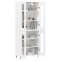 Highboard Weiß 69,5x34x180 cm Holzwerkstoff Highboard Weiß 69,5x34x180 cm Holzwerkstoff