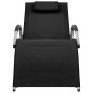 vidaXL Sonnenliegen Textilene 2 Stk. Schwarz und Grau vidaXL Sonnenliegen Textilene 2 Stk. Schwarz und Grau