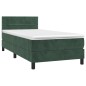 vidaXL Boxspringbett mit Matratze Dunkelgrün 80x200 cm Samt vidaXL Boxspringbett mit Matratze Dunkelgrün 80x200 cm Samt