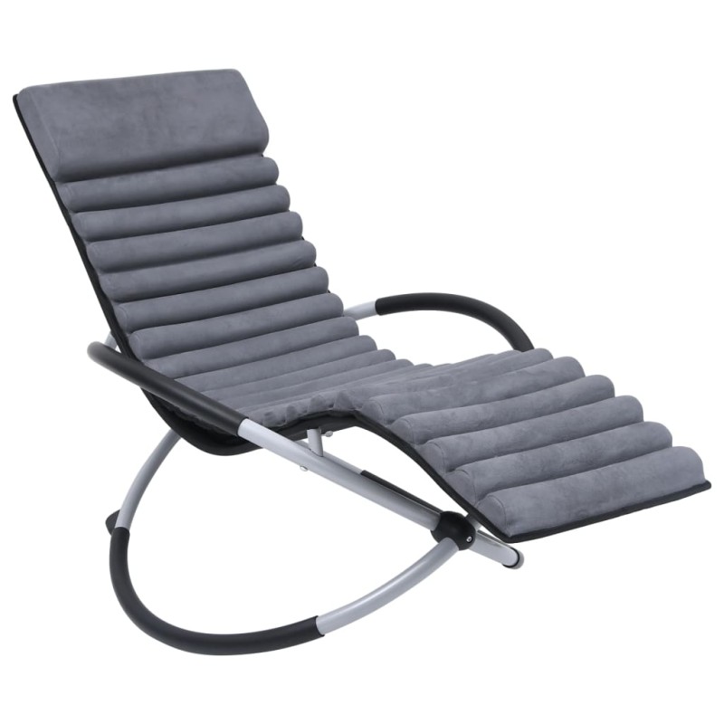 vidaXL Sonnenliegen-Auflage Grau Veloursleder vidaXL Sonnenliegen-Auflage Grau Veloursleder