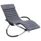 vidaXL Sonnenliegen-Auflage Grau Veloursleder vidaXL Sonnenliegen-Auflage Grau Veloursleder