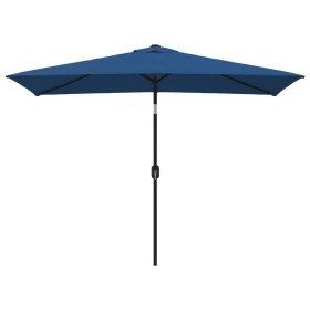 vidaXL Sonnenschirm mit Metall-Mast 300x200 cm Azurblau