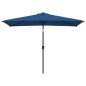 vidaXL Sonnenschirm mit Metall-Mast 300x200 cm Azurblau vidaXL Sonnenschirm mit Metall-Mast 300x200 cm Azurblau