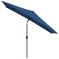 vidaXL Sonnenschirm mit Metall-Mast 300x200 cm Azurblau vidaXL Sonnenschirm mit Metall-Mast 300x200 cm Azurblau