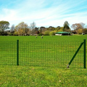 vidaXL Drahtzaun Stahl 10x1,5 m Grün