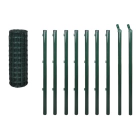 vidaXL Eurozaun Stahl 10 x 1,2 m Grün