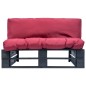 vidaXL Garten-Palettensofa mit Kissen in Rot Kiefernholz vidaXL Garten-Palettensofa mit Kissen in Rot Kiefernholz