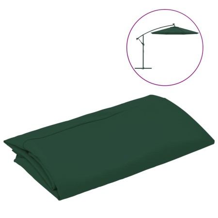 vidaXL Ersatzbezug für Ampelschirm Grün 350 cm