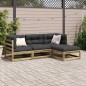 vidaXL 4-tlg. Garten-Sofagarnitur Kiefernholz Imprägniert vidaXL 4-tlg. Garten-Sofagarnitur Kiefernholz Imprägniert