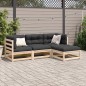 vidaXL 4-tlg. Garten-Sofagarnitur Massivholz Kiefer vidaXL 4-tlg. Garten-Sofagarnitur Massivholz Kiefer