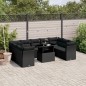 vidaXL 10-tlg. Garten-Sofagarnitur mit Kissen Schwarz Poly Rattan vidaXL 10-tlg. Garten-Sofagarnitur mit Kissen Schwarz Poly Rattan