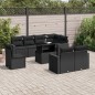 vidaXL 9-tlg. Garten-Sofagarnitur mit Kissen Schwarz Poly Rattan vidaXL 9-tlg. Garten-Sofagarnitur mit Kissen Schwarz Poly Rattan