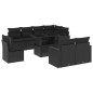 vidaXL 9-tlg. Garten-Sofagarnitur mit Kissen Schwarz Poly Rattan vidaXL 9-tlg. Garten-Sofagarnitur mit Kissen Schwarz Poly Rattan