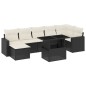 vidaXL 8-tlg. Garten-Sofagarnitur mit Kissen Schwarz Poly Rattan vidaXL 8-tlg. Garten-Sofagarnitur mit Kissen Schwarz Poly Rattan