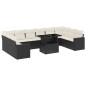 vidaXL 11-tlg. Garten-Sofagarnitur mit Kissen Schwarz Poly Rattan vidaXL 11-tlg. Garten-Sofagarnitur mit Kissen Schwarz Poly Rattan