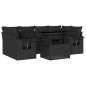vidaXL 7-tlg. Garten-Sofagarnitur mit Kissen Schwarz Poly Rattan vidaXL 7-tlg. Garten-Sofagarnitur mit Kissen Schwarz Poly Rattan