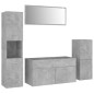 Badmöbel-Set Betongrau Holzwerkstoff Badmöbel-Set Betongrau Holzwerkstoff